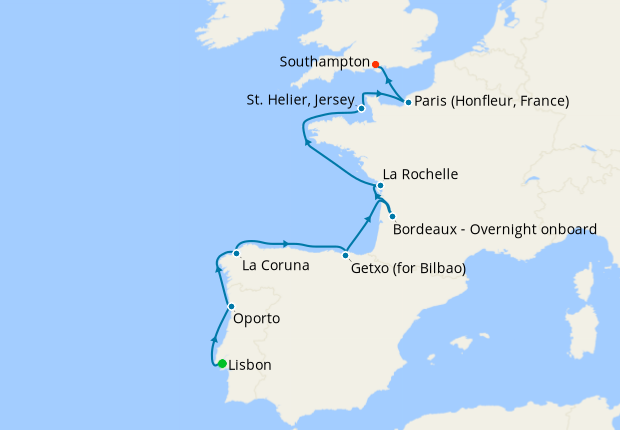 Cruise Itinerary Map