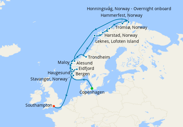 Cruise Itinerary Map