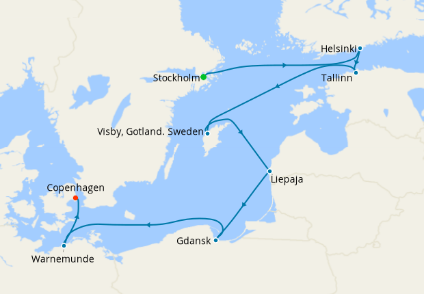 Cruise Itinerary Map