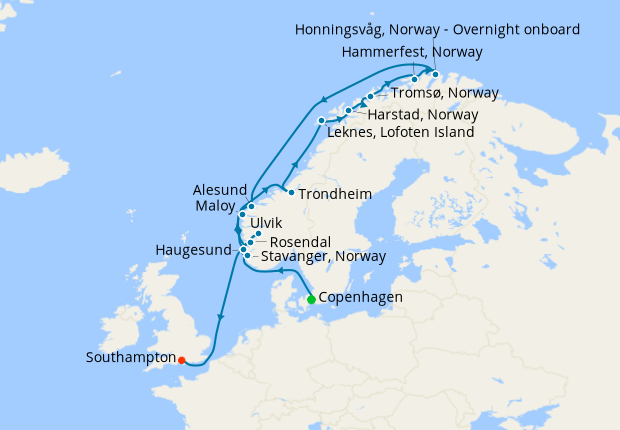 Cruise Itinerary Map