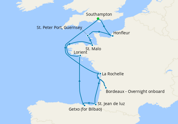 Cruise Itinerary Map