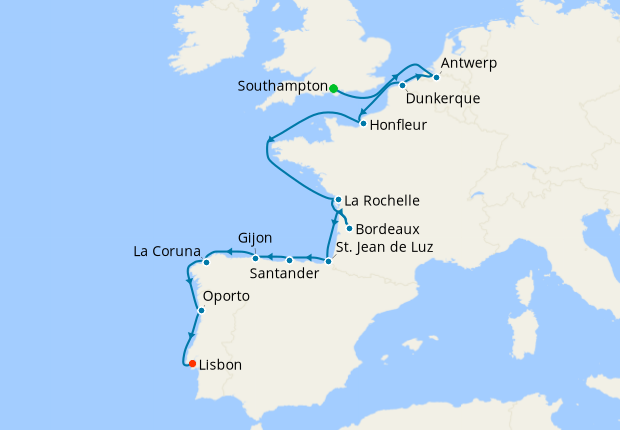 Cruise Itinerary Map