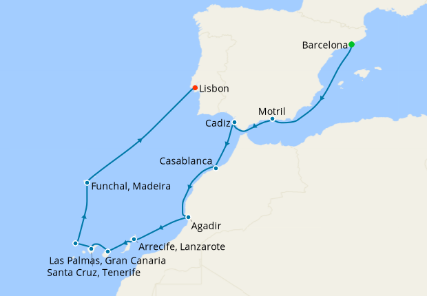 Cruise Itinerary Map