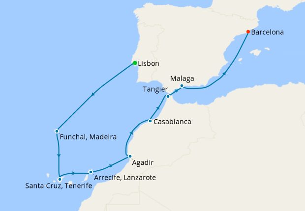 Cruise Itinerary Map