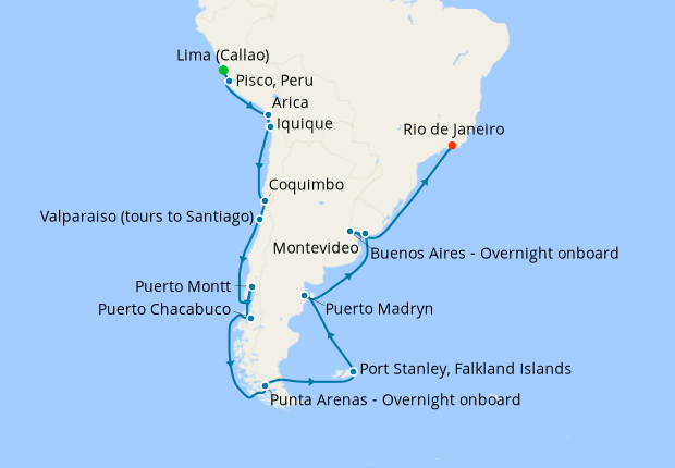 Cruise Itinerary Map