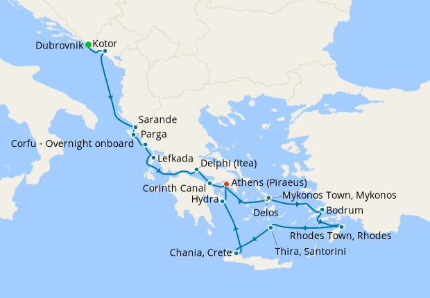 Cruise Itinerary Map