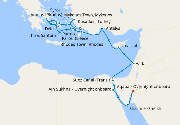 Cruise Itinerary Map
