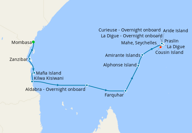 Cruise Itinerary Map