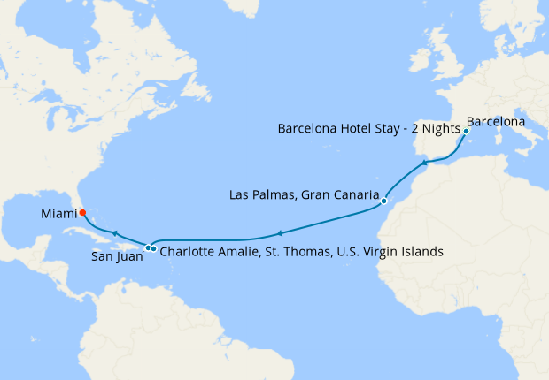 Cruise Itinerary Map