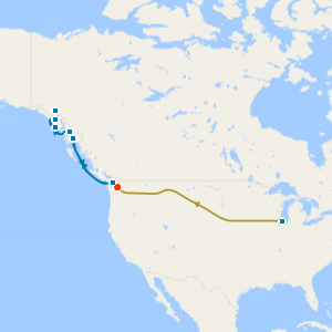 Chicago, U.S Rockies By Rail & Alaska from Seattle with Stays