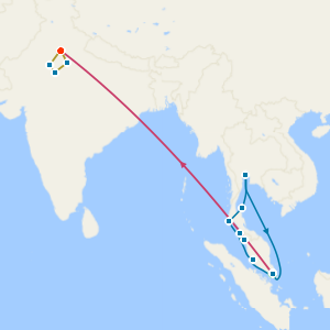 Singapore, Malaysia & Thailand with 8 Nts India's Tigers & Golden Triangle Tour