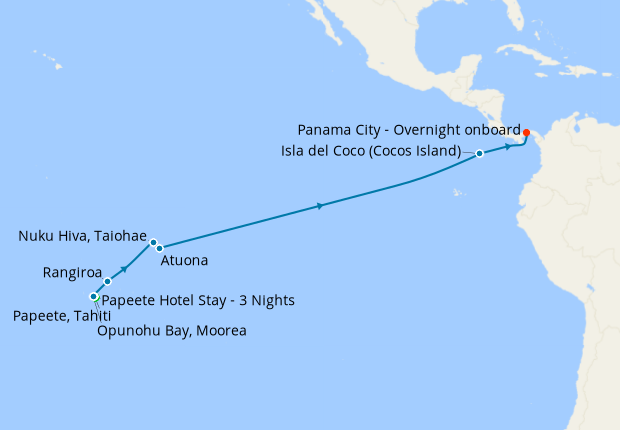 Map of the cruise map