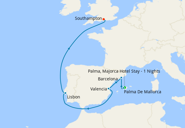 Cruise Itinerary Map