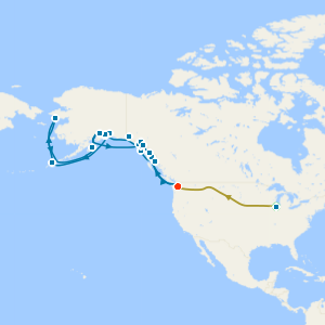 Chicago, U.S Rockies By Rail & Legendary Alaska Arctic Circle Solstice from Seattle