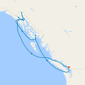 Alaska Inside Passage from Vancouver with Stay