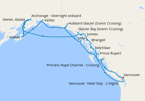 Cruise Itinerary Map