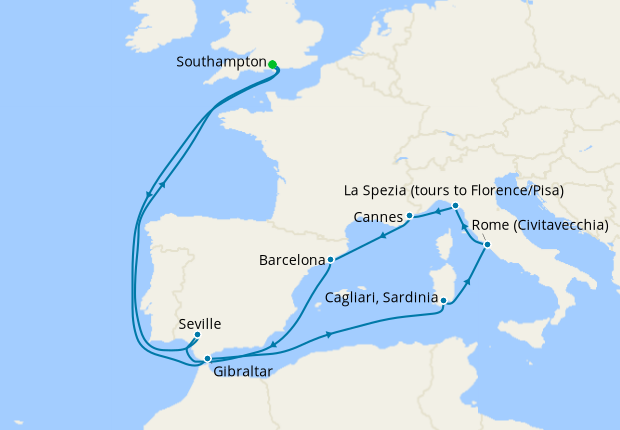 Cruise Itinerary Map