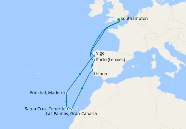 Cruise Itinerary Map