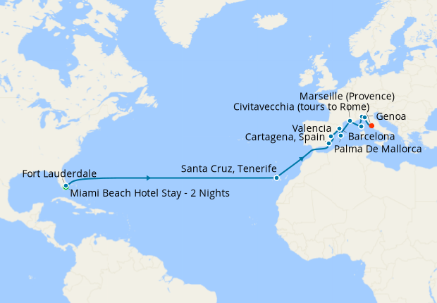 Cruise Itinerary Map