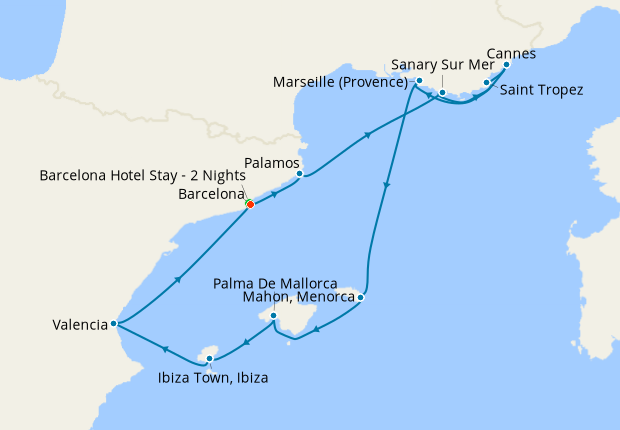 Cruise Itinerary Map
