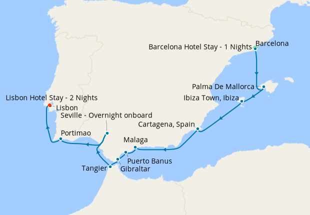 Cruise Itinerary Map