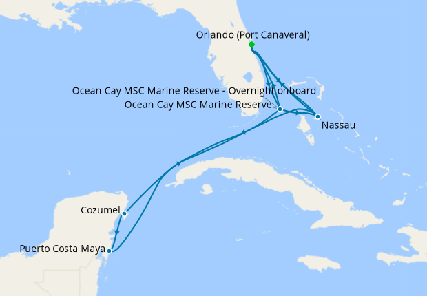 Cruise Itinerary Map