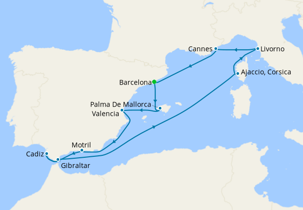 Cruise Itinerary Map