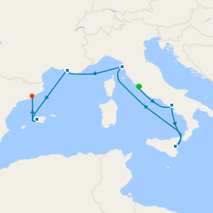 Italy, France & Spain from Rome
