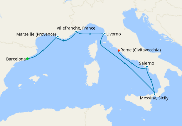 Cruise Itinerary Map