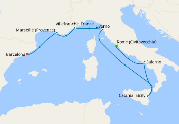 Cruise Itinerary Map