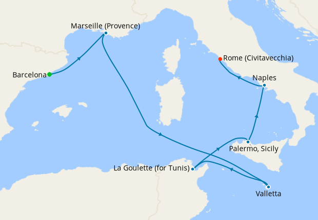 Cruise Itinerary Map