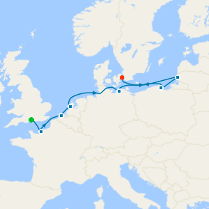 France, Germany & Belgium from Southampton