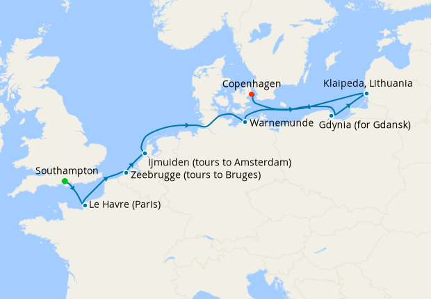 Cruise Itinerary Map