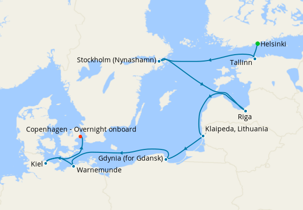Cruise Itinerary Map