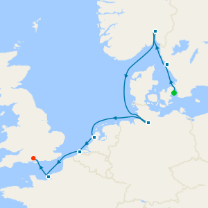 France, Germany & Norway from Copenhagen