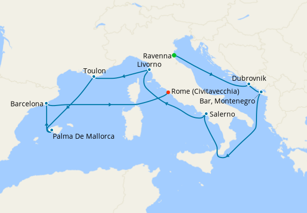 Cruise Itinerary Map
