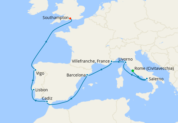 Cruise Itinerary Map