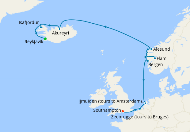 Cruise Itinerary Map