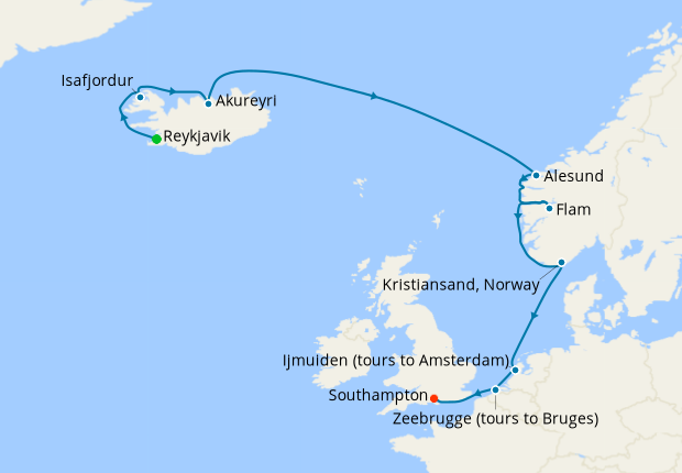 Cruise Itinerary Map