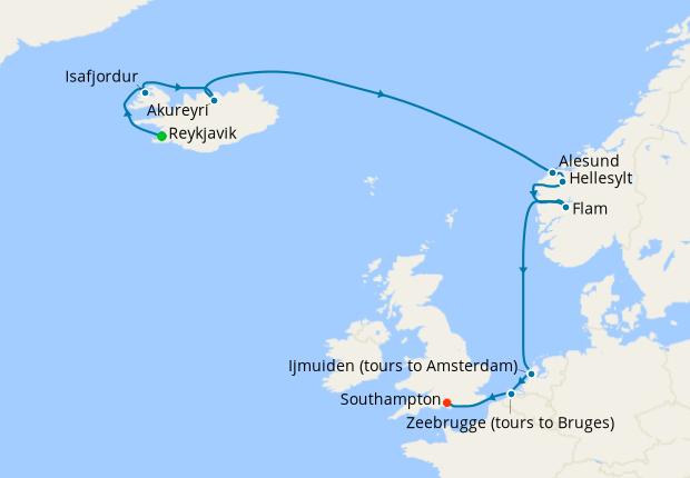 Cruise Itinerary Map
