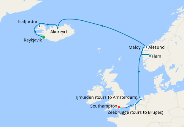 Cruise Itinerary Map