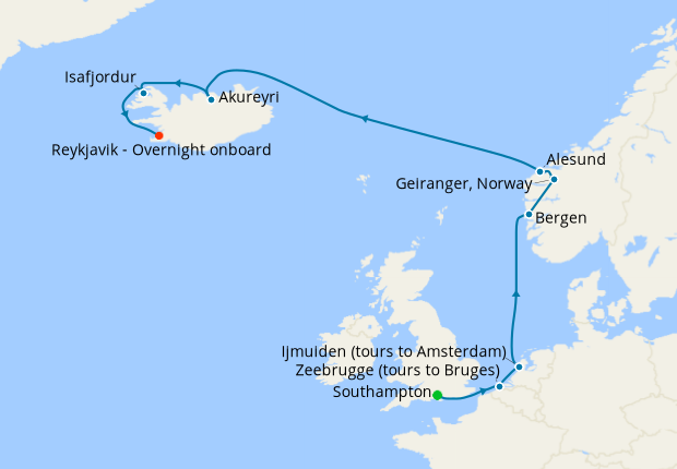 Cruise Itinerary Map