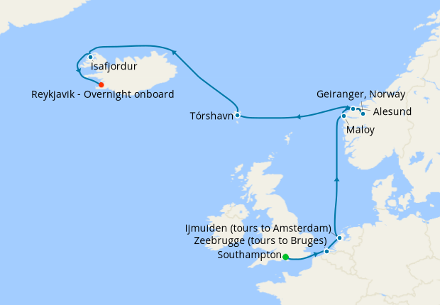 Cruise Itinerary Map