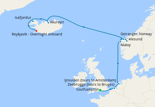 Cruise Itinerary Map