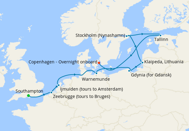 Cruise Itinerary Map