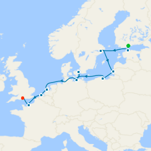 France, Germany & Belgium from Helsinki