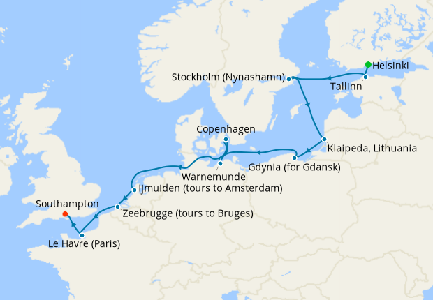 Cruise Itinerary Map