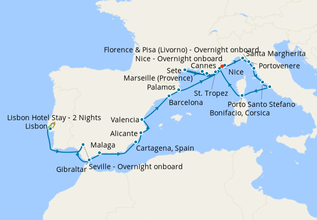 Cruise Itinerary Map