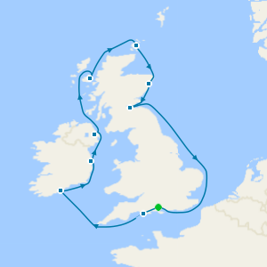 British Isles from Southampton