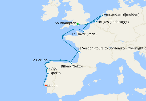 Cruise Itinerary Map